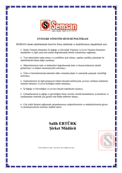 [TR] Integrated Management System Policy