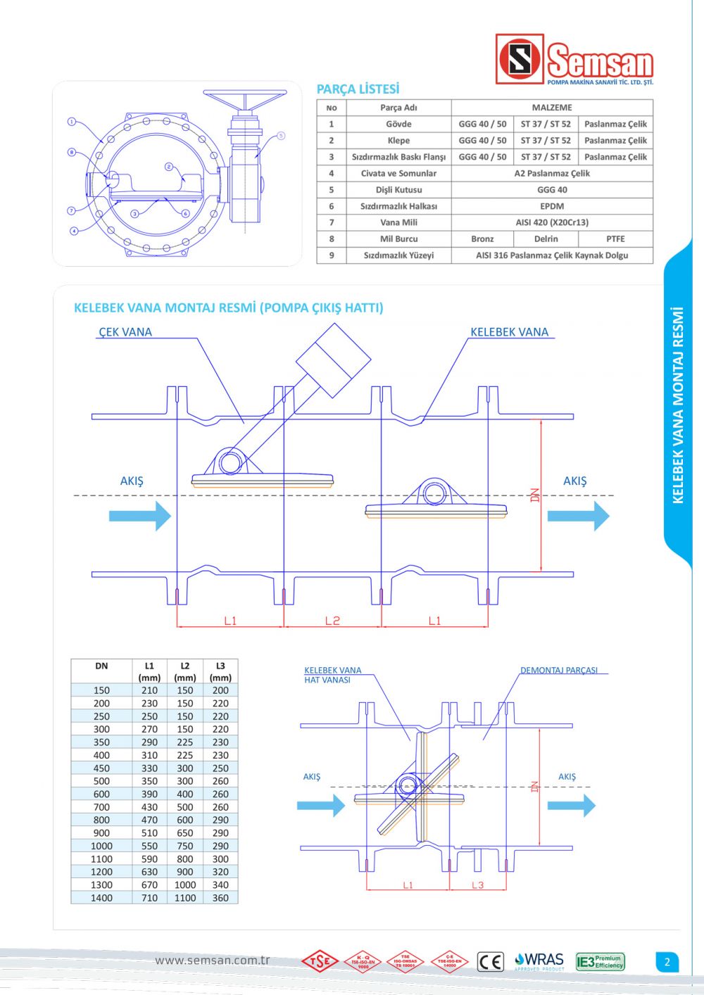 Kelebek Vana Montaj Resmi